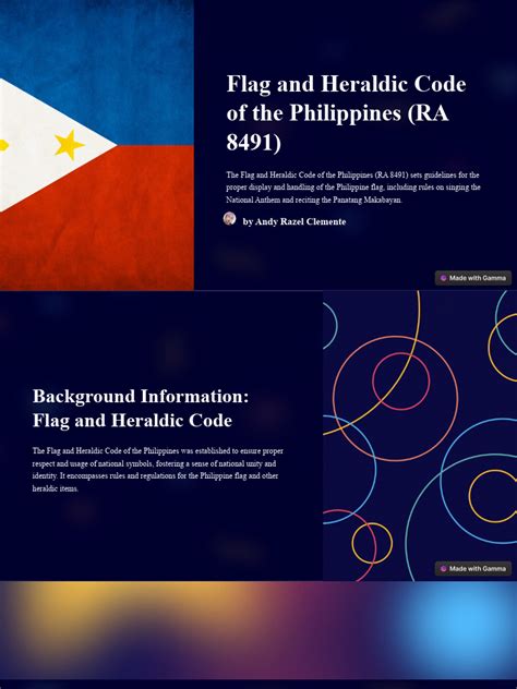 RA 8491: Flag and Heraldic Code of the Philippines .